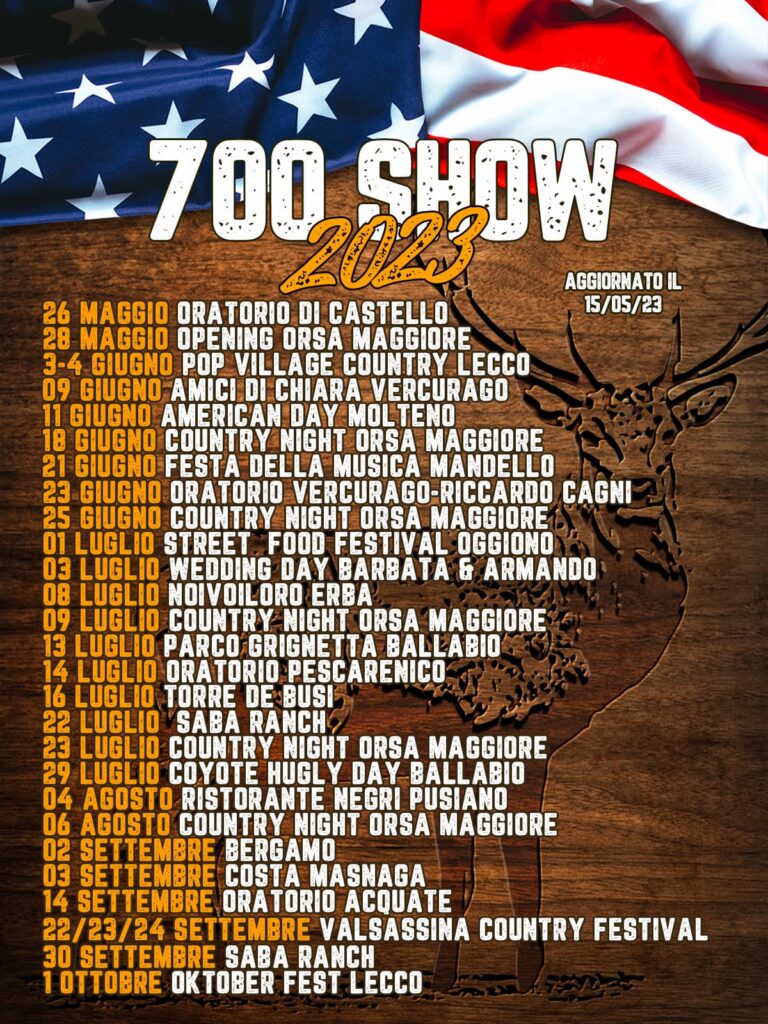 700 show 23 calendario eventi country lecco 1